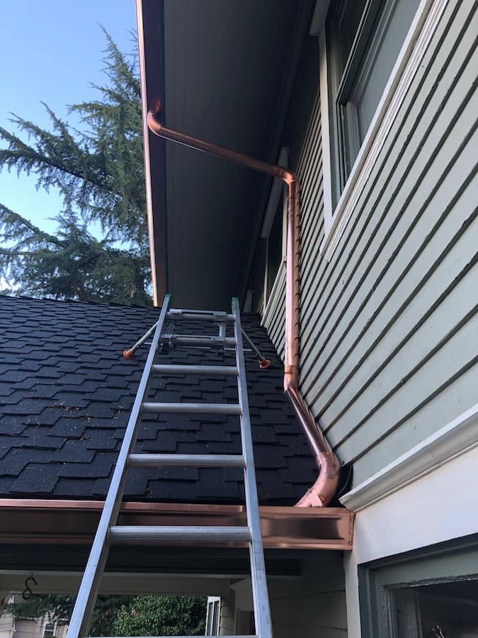 Copper K-Style with Round Downspout